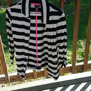 Rue 21 Black & Grey Striped Jacket
